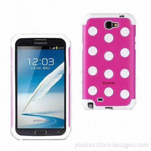 3-in-1 Protective Cases for Samsung Galaxy Note 2 N7100, Comes with Black and Rose Colors
